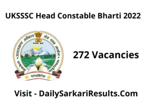 UKSSSC Head Constable Recruitment 2022