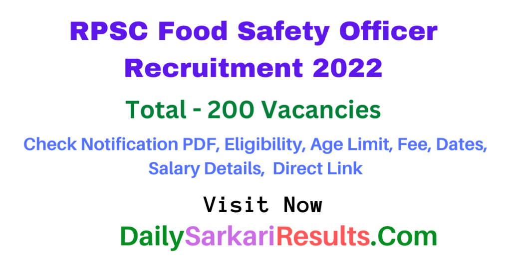 rpsc-food-safety-officer-recruitment-2022-for-200-fso-posts