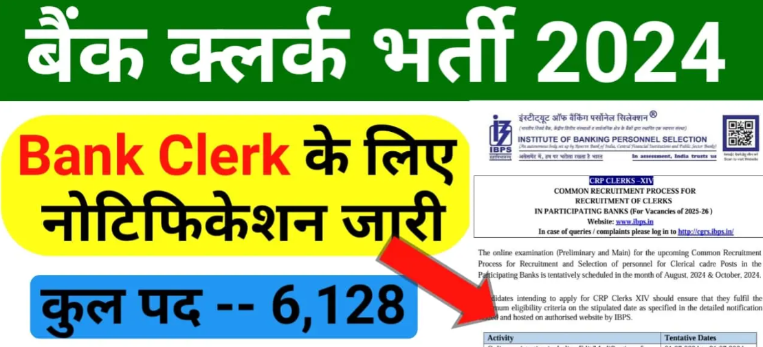 IBPS Bank Clerk Recruitment 2024