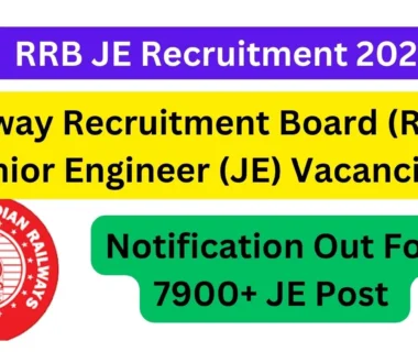 RRB JE Recruitment 2024 notification