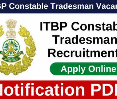 itbp constable tradesman recruitment 2024